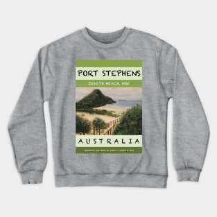 Zenith Beach Travel Poster Crewneck Sweatshirt